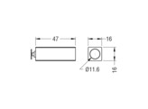 UV-verlijmbare vierkante drukmagneetsnapper rvs 304 naturel