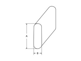 Profil de renfort zingue  3 6 x 1 mm