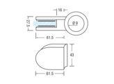 Glashouder Wiegand model 1 voor buis 48-60 mm O