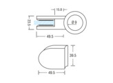 Pince de fixation 3 pour tube rond 27-33 mm