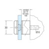 Glasplaathouder 30 mm O L 30 mm rvs gepolijst