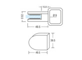 Glashouder Wiegand model 3 RAL 9005 zwart gemoffeld