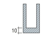 Hoekklem L glanzend verchroomd 50x40 mm opening 12 mm links