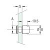 Glasplaatdrager rvs 304 naturel met schroefdop 20 mm O