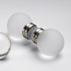 Dubbele deurknop O 40 mm mat gekleurd glas glanzend verguld