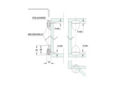 Eivormig uv-verlijmbaar scharnier UV25 glas/glas naturel rvs