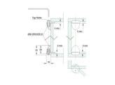 Eivormig uv-verlijmbaar scharnier UV25 glas/glas naturel rvs