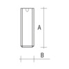 Tige filetee avec encoche hexagonale 45 x M10. Inox.