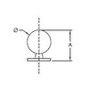 Enkele ronde deurknop 25 mm geborsteld nikkel