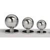 Bouton sphere O 20 mm. Nickel brosse.