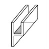 Plomb de contour extrude  plat avec talon unilateral de 14 mm. 8/4 50 kg. Resist