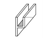 Plomb de contour extrude  plat avec talon unilateral de 14 mm. 8/4 50 kg. Resist