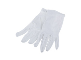 Gants blancs en coton