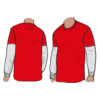 Tee-shirt rouge avec des manches de dyneema