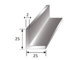 Aluminium L-profiel 25x25x2mm L 3000 mm