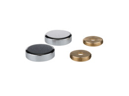 Spiegeldoppen rond vlak 20 mm glanzend verchroomd  10 stuks