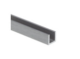 Aluminium U-profiel 20x12x20x1 5 mm L 3000 mm glanzend verchroomd