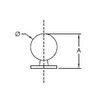 Enkele ronde deurknop 30 mm brons