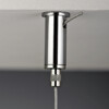 Fixation cylindrique dynamique au plafond  chrome brillant.