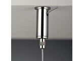 Fixation cylindrique dynamique au plafond  chrome brillant.