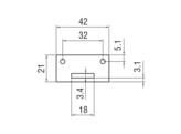 Serrure KYR28 simple vantail. Alu mat.