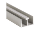 Rail superieur  argent poli anodise. Feutre