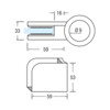 Glashouder Wiegand model 8 R voor buis 42-48 mm O