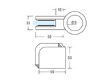 Pince de fixation 8  droit