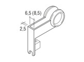 Eindstukhandgreep mat verchroomd voor 6 mm glas