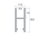 Profil sabot  argent poli anodise