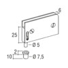 Scharnieren Economy 54x26mm mat verchroomd