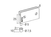 Scharnieren Economy 54x26mm mat verchroomd