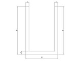 Aluminium U-profiel 30x20x30x2 mm L 3000 mm