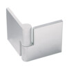 UV-verlijmbaar scharnier Links glas/glas 65x35 mm naturel aluminium