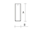 Tige filetee avec encoche hexagonale 16 x M6. Inox.