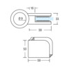 Glashouder Wiegand model 8 L voor buis 42-48 mm O