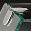 Messing glas-glasscharnier 100 geborsteld nikkel