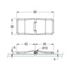 UV-verlijmbaar scharnier UV 38 rvs 304