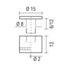 Glasplaatdrager voor 10-12 mm glas