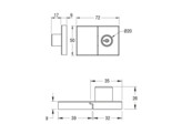 UV-verlijmbaar slot SERUV150 rvs 304 ongelijksluitend