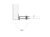 Charniere 305B. Nickel brosse.