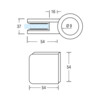 Glashouder Wiegand model 10 voor ronde buis 48-60 mm O glanzend verchroomd