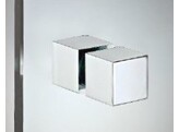 Paire de boutons 25x25x25 mm. Nickel brosse.