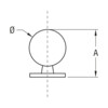 Enkele ronde deurknop 25 mm verguld