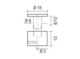 Glasplaatdrager voor 6-8 mm glas