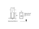 Massief messing glasplaatdrager 4804 voor 6-10 mm glas