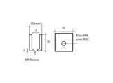 Massief messing glasplaatdrager 4805 voor 6-10 mm glas