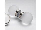 Boutons O40 pour cabine de douche. Verre satine. Chrome brillant.