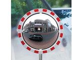 Miroir de circulation panoram. 180  acrylique 80 cm  chauffant  support 48-90 mm