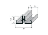 Middenprofiel PK mat aluminium L 2013 mm